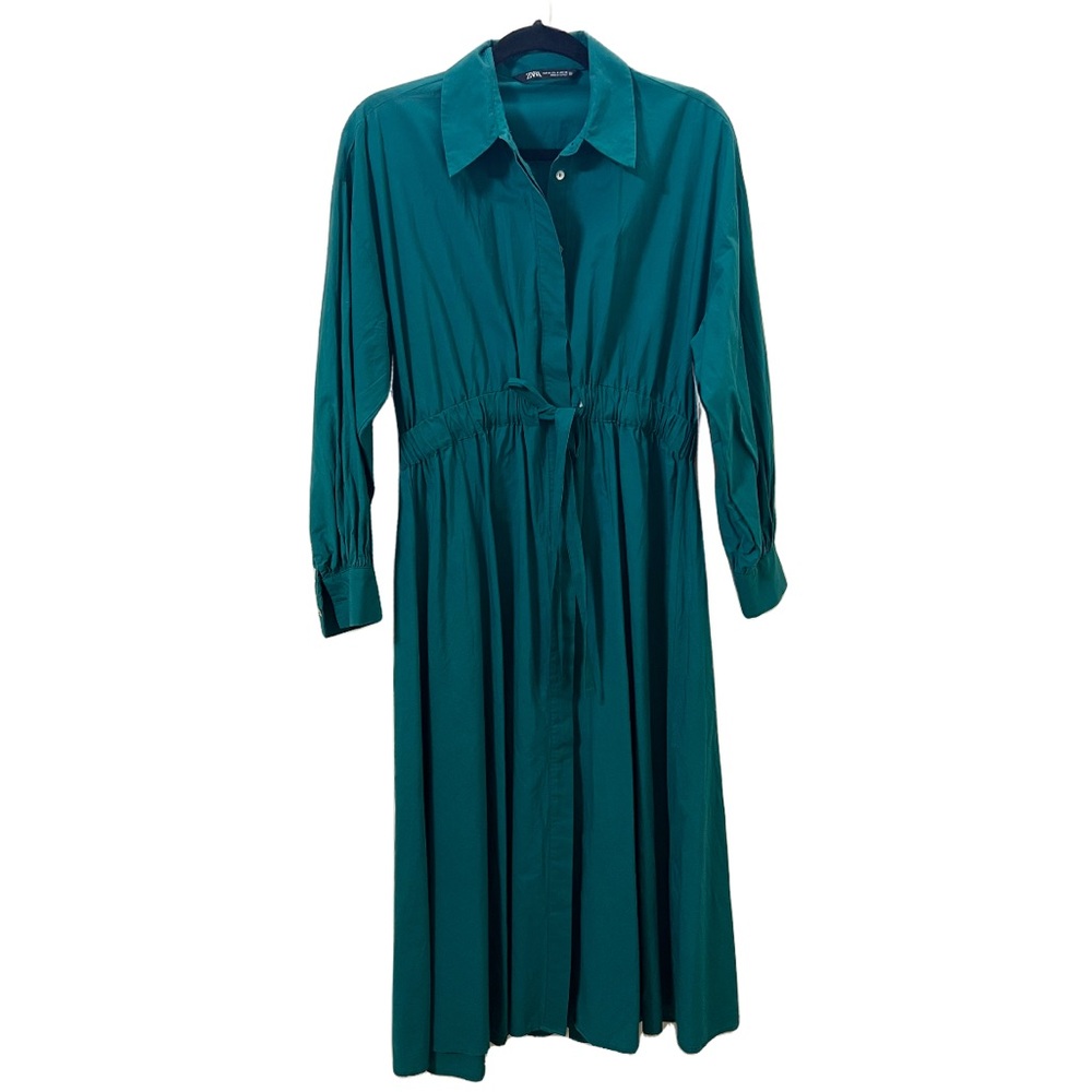 Zara Teal Long Sleeve Dress